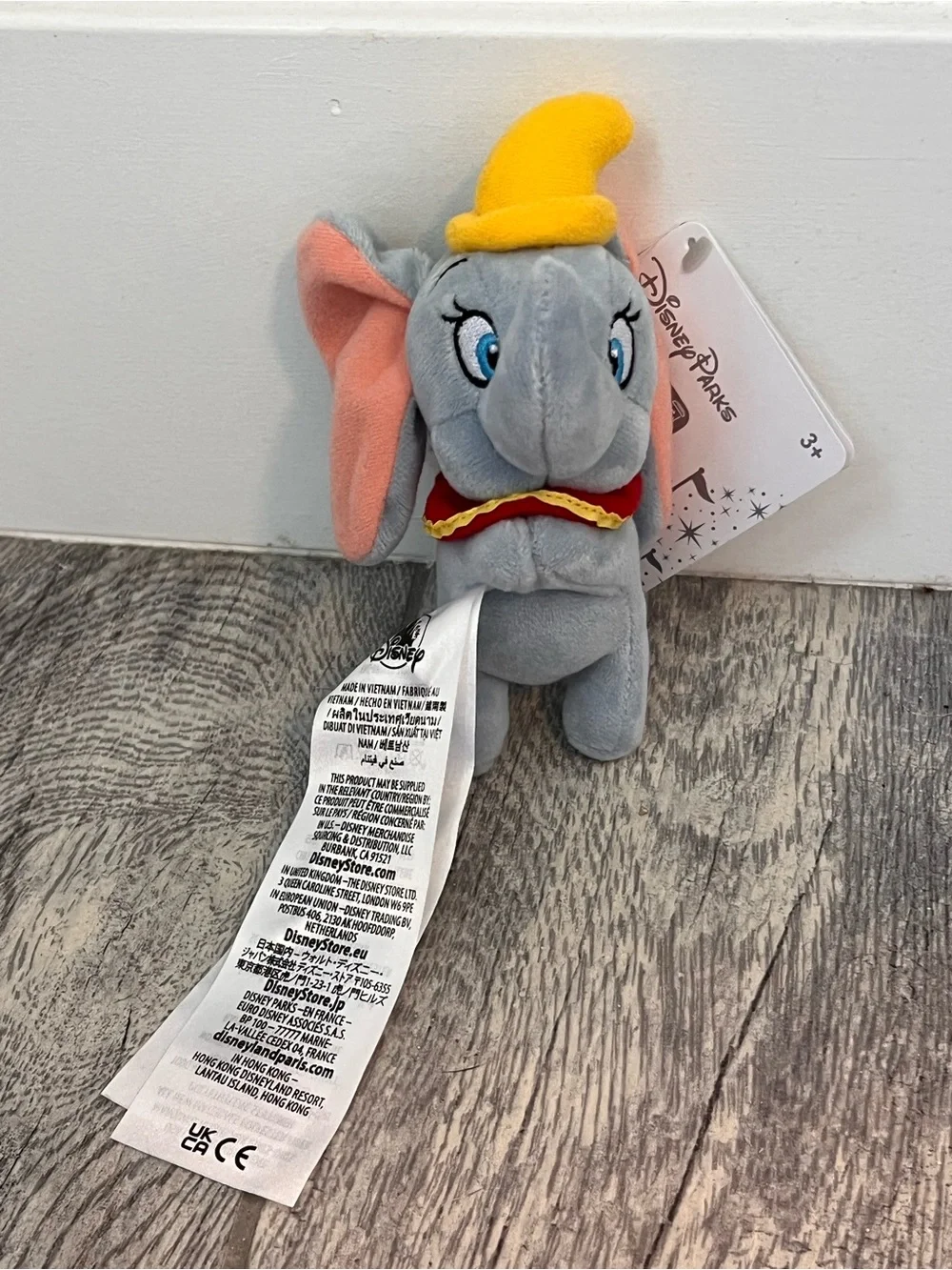 Disney Dumbo Plush Bag Charm in Gray, Yellow, Pink and Blue